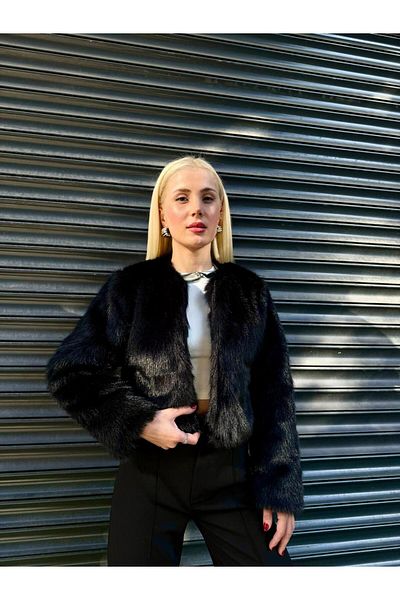 YK FASHION Plain Short Fur