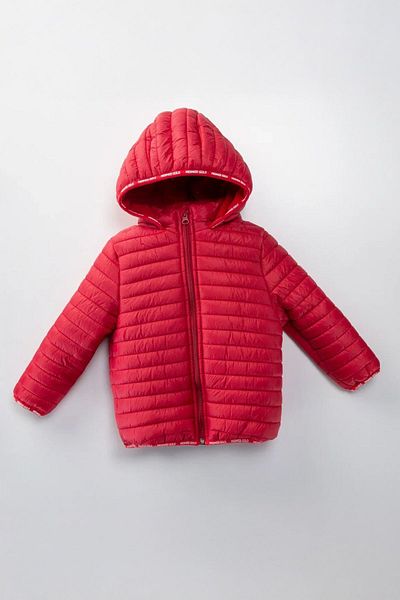 Minigimin Cicileri 1-10 Years Red Quilted Welsoft My Little Flowers Children's Coat Coat