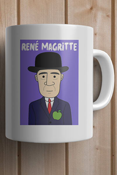 South Steel René Magritte Portrait Printed Premium Mug