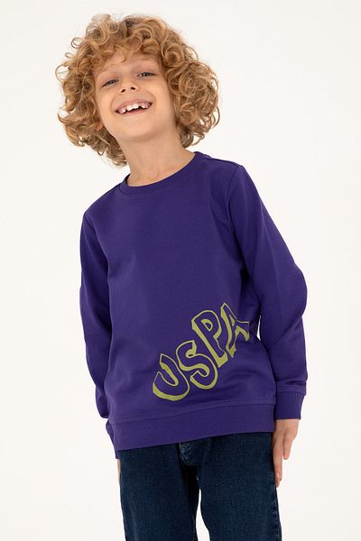 U.S. Polo Assn. Boy's Purple Crew Neck Sweatshirt 50293617 -Vr038
