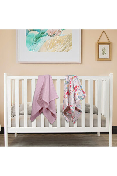 GA Gleam Atelier طقم بطانية وبطانية موسلين متعددة الأغراض مكون من قطعتين 100%...