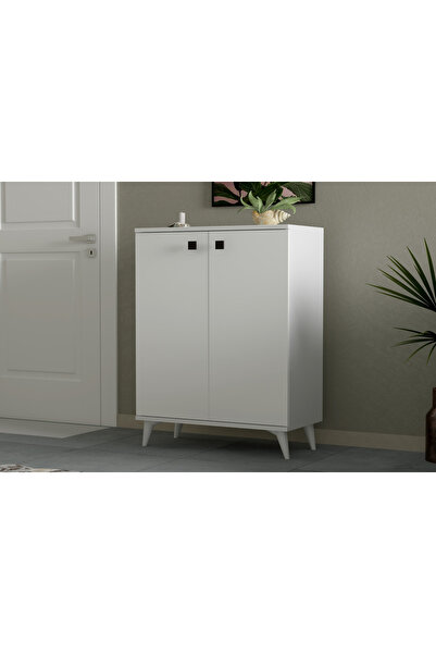 Genel Markalar Astarte 2 Kapaklı Ayakkabılık- Beyaz