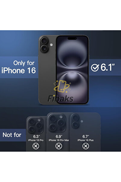 Fibaks Apple Iphone 16 Uyumlu Kılıf Kamera Çıkıntılı Magsafe Şarj Destekli Hassas Tuşlu Yumuşak Mat Kapak
