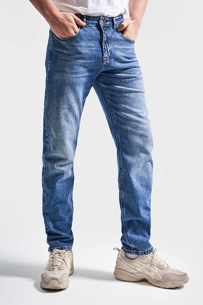 its basic Blugi bărbați Culoare Slim Fit Tesatura Lycra Denim