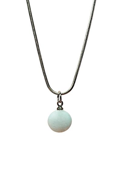 STUMBANNG Chalcedony Natural Stone Chain Handmade Necklace End: 1.5 cm Chain: 20 cm Boxed