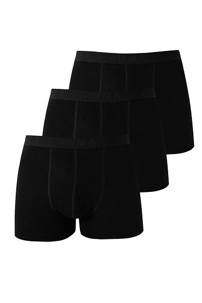 Arma Yıldız Μαύρα ανδρικά μποξεράκια - 3 τεμαχίων, Lycra, ελαστικό ύφασμα