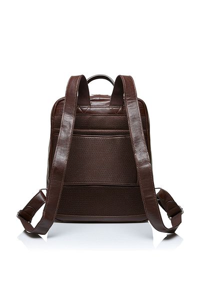 Castelijn & Beerens Firenze 41 cm RFID-Leder-Rucksack – Laptop Fach