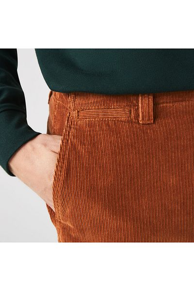 Lacoste Men's Straight Fit Brown Trousers
