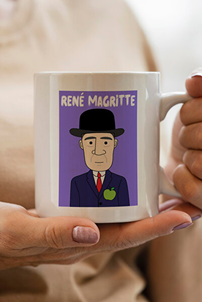 South Steel René Magritte Portrait Printed Premium Mug