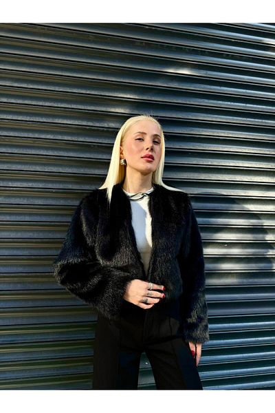 YK FASHION Plain Short Fur