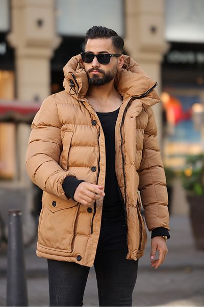 MODAEMAS МЪЖКО ПАЛТО С КАЧУЛКА