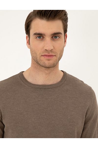 Pierre Cardin Πλεκτό πουλόβερ Mink Melange Slim Fit Crew Neck - 50296575-vr174