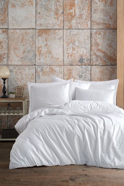 Ala Perde By İtalyanhomestore King Size Oversize Striped Cotton Satin Pillow - 280*320 2 Pieces