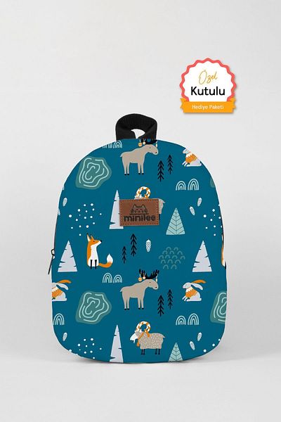 Minilee Wild Animals 0-8 Years - Kids Kindergarten, Nursery Backpack