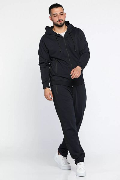 MİSHAR İTALİA Σετ ανδρικής φόρμας με κουκούλα Navy Blue