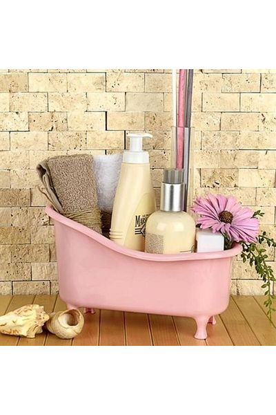Ethab Ticaret Ethab ®   Decorative Mini Bathtub Shaped Multi-Purpose Bathroom Organizer Basket