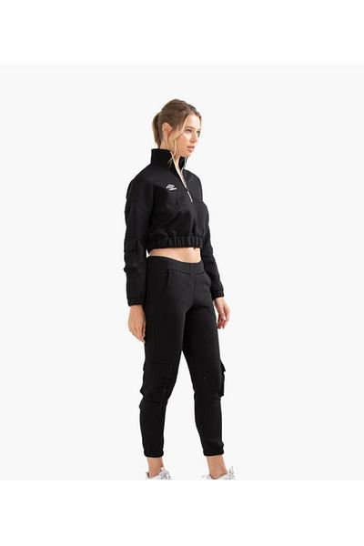 UMBRO Pyra Track Suit – Γυναικεία μαύρη βαμβακερή αθλητική φόρμα – Va-0021