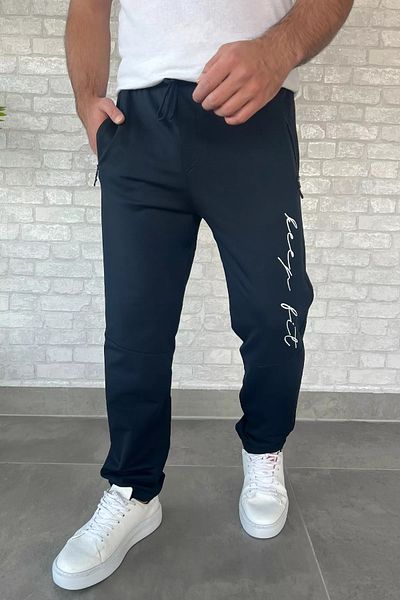 MİSHAR İTALİA Ανδρικό φούτερ με φερμουάρ τσέπης Navy Blue