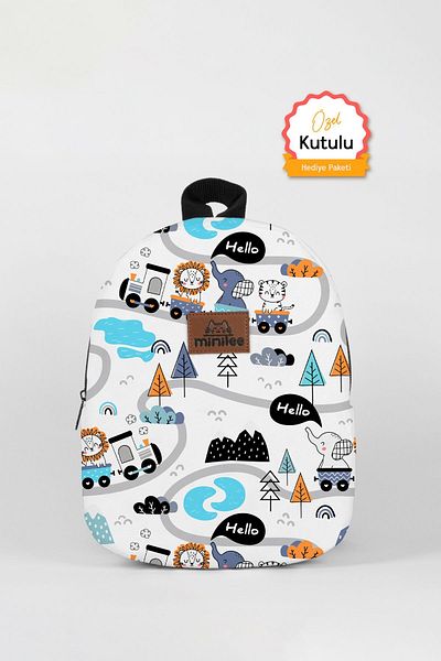 Minilee Cute Train Travel 0-8 Years - Kids Kindergarten, Nursery Backpack