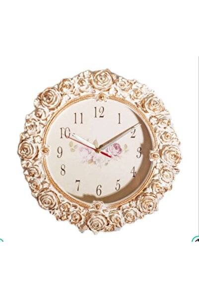 morlalem m 35cm Büyük Gül Çiçekli Saat Silikon Kalıp K-951