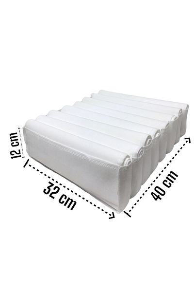 Balkan Room 6 Pieces White Accordion Type Large 8-Compartment Drawer Organizer Closet Organizer Set 40X32X12 cm
