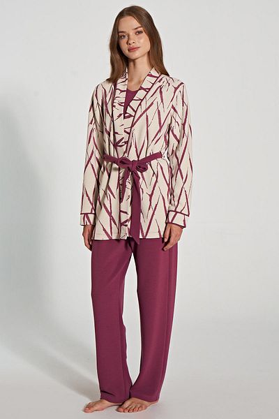 Feyza 3-Piece Jacquard Dried Rose Women's Set - C1T1N1O5
