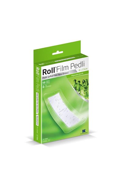 Roll 8 X 15 cm with Transparent Film Pad - Hypoallergenic Wound Cover Box of 10