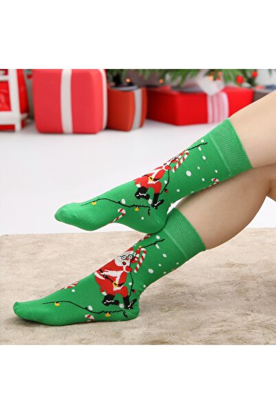 Esinti Ανδρικές Γυναικείες μακριές κάλτσες Χριστουγεννιάτικο χριστουγεννιάτικο δώρο Παιδική κάλτσα Πολύχρωμες μακριές κάλτσες