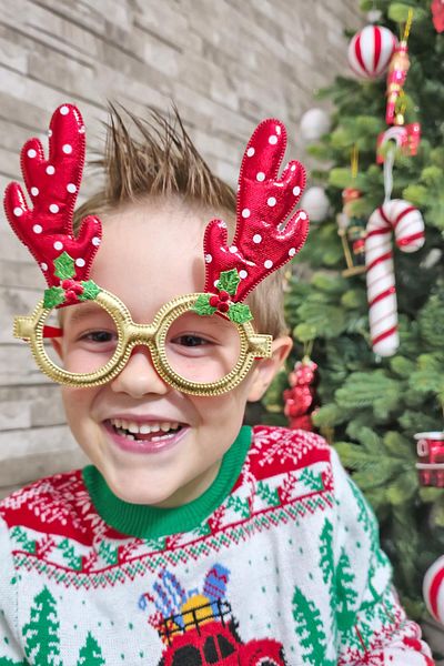 PEKSHOP New Year's Party Glasses Red Deer Horned Luxury New Year's Glasses Party Glasses