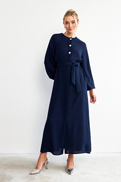 VAVİNOR Φόρεμα Abaya με μπαλόνι μανίκι - Navy Blue