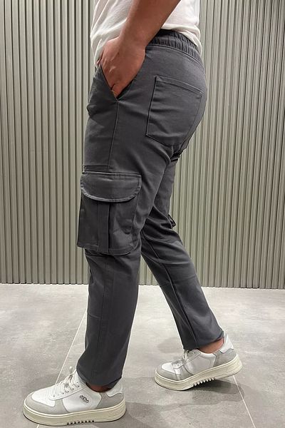 MİSHAR İTALİA Ανδρικό παντελόνι Dark Grey Cargo Pocket Jogger