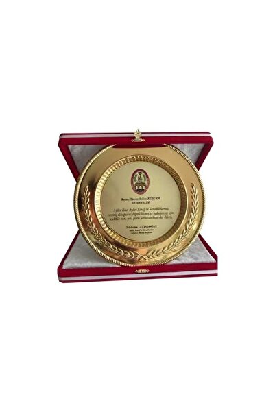 Özcan Tasarım Kişiye Özel Tabak Plaket - Kutulu Tabak Plaket