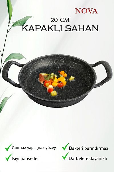 COOK KİTCHEN Nova 20 cm Covered Pan