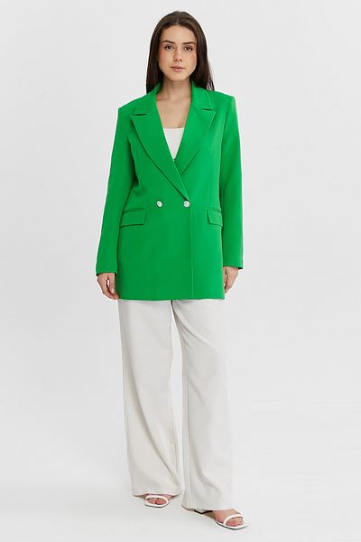 Bolivente Green Oversize Woven Blazer Jacket