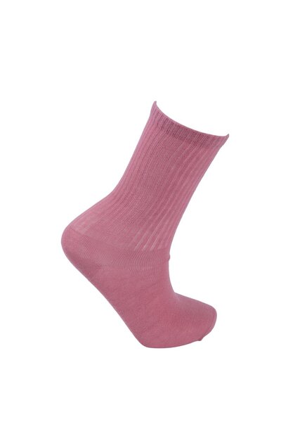 United Colors of Benetton Kadın Pembe-Gri Benetton Logolu 2'li Soket Çorap