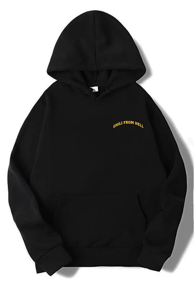 DEEPSENCE Cihili Printed Unisex Black Oversize Sweatshirt