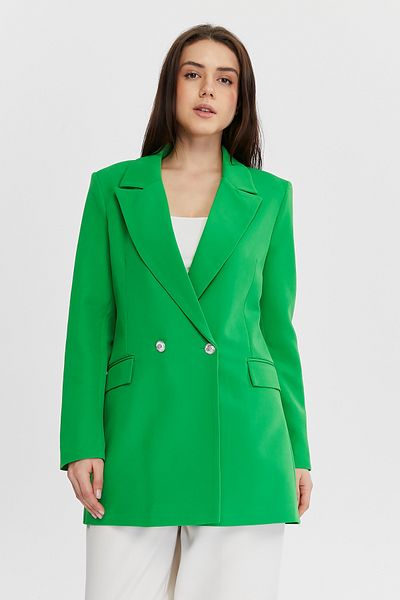 Bolivente Green Oversize Woven Blazer Jacket