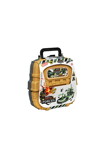 HEROES Çantalı Askeri Arabalı Otopark Seti - Çocuk Eğitici Öğretici Eğlenceli Oyuncak Set