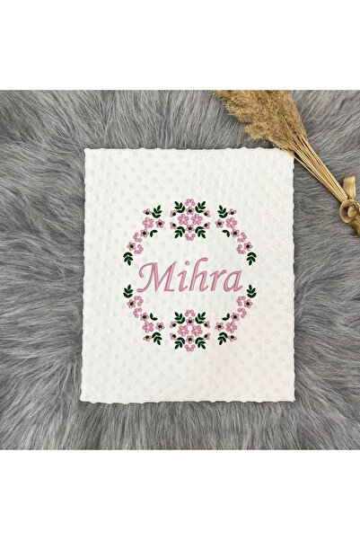 forbebis Bebekdesen Isme Özel Nohut Bebek Battaniye Nakışlı Çift Kat 80x90