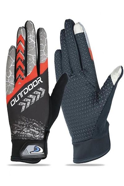 Tex XBYC Outdoor Mtb - Red Large Gloves, Full Finger Cycling Gloves