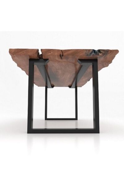 A&N DEKOR Picior de masă din metal / 6 persoane / Negru / 150x70x70(h)