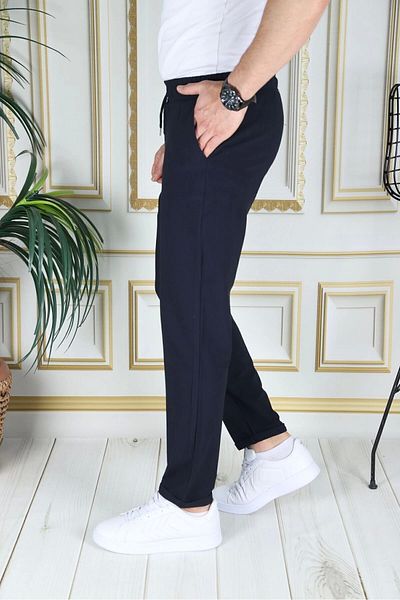 PHANTOM JEANS Navy Blue Slim Fit Lycra Flexible School Fabric - Double Leg Trousers