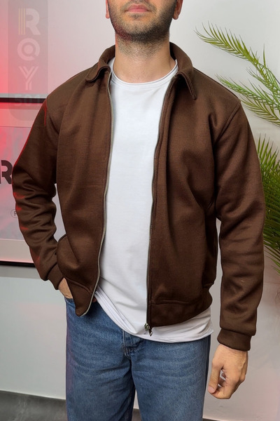 ROY501 Men's Knitwear Crop Cardigan - Zippered Sweater