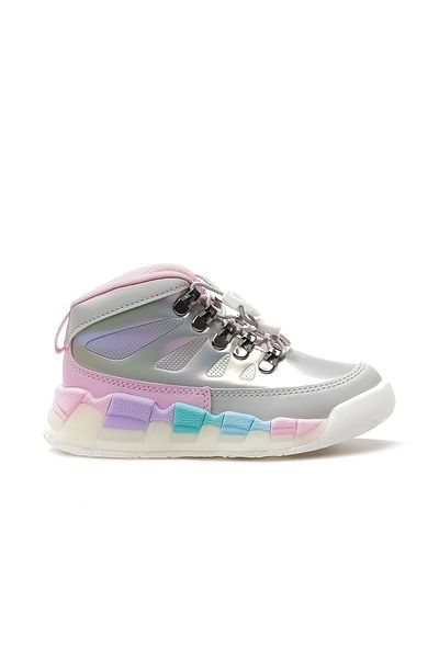 Vicco Ellen Girl's Gray Lighted Daily Boots - 24K 946.417 Pk (26-30)