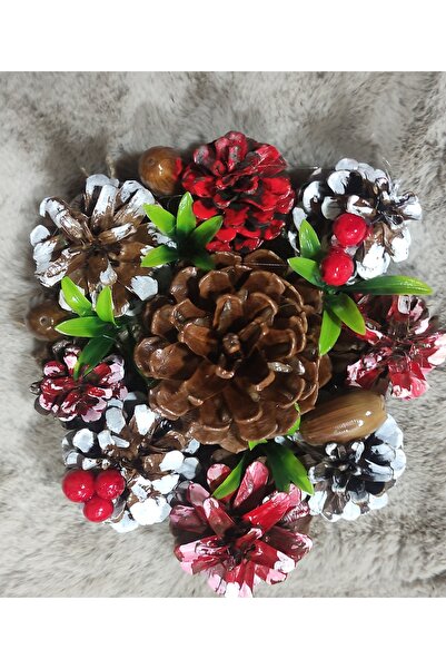 Marrone Украса за маса с борови шишарки Украса за коледно парти Подарък за дома