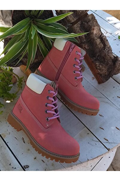 Bulldozer 240851 Çocuk Hakiki Nubuk Deri Fermuarlı Ve Bağcıklı Bot