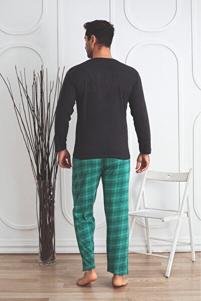 CALİA Pánská bavlněná pyžamová souprava s dlouhým rukávem sezónní produkt