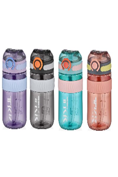 Vagonlife زجاجة مياه رياضية تريتان من مادة متينة سعة 550 مل من TKK مع ماصة سي...