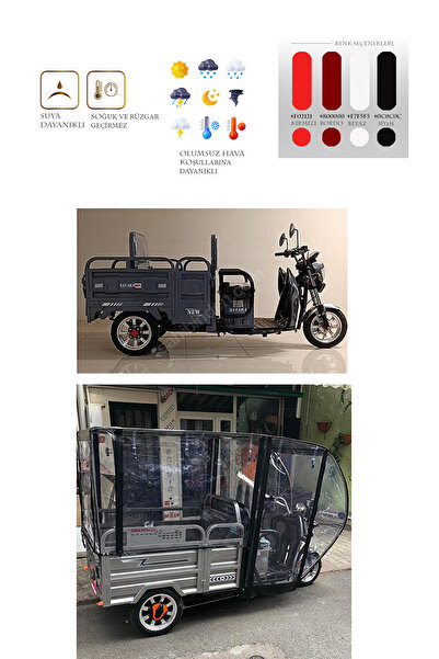 motor tente market mtm Arora Navara New XLT48A Üç Tekerli Motor Brandası - Siyah