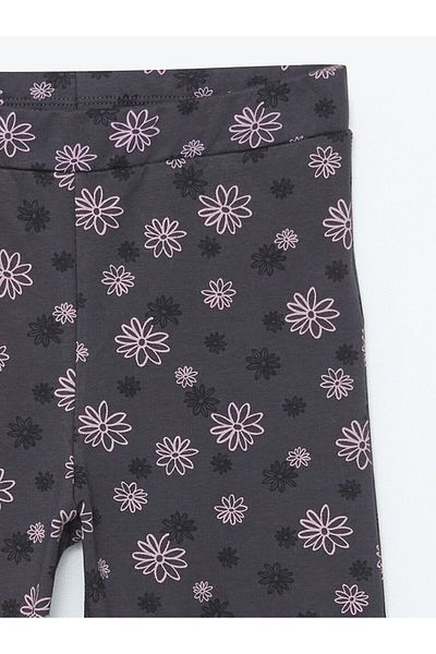 LC Waikiki LCW Elastic Waist Floral Spanish Leg Girl's Tights